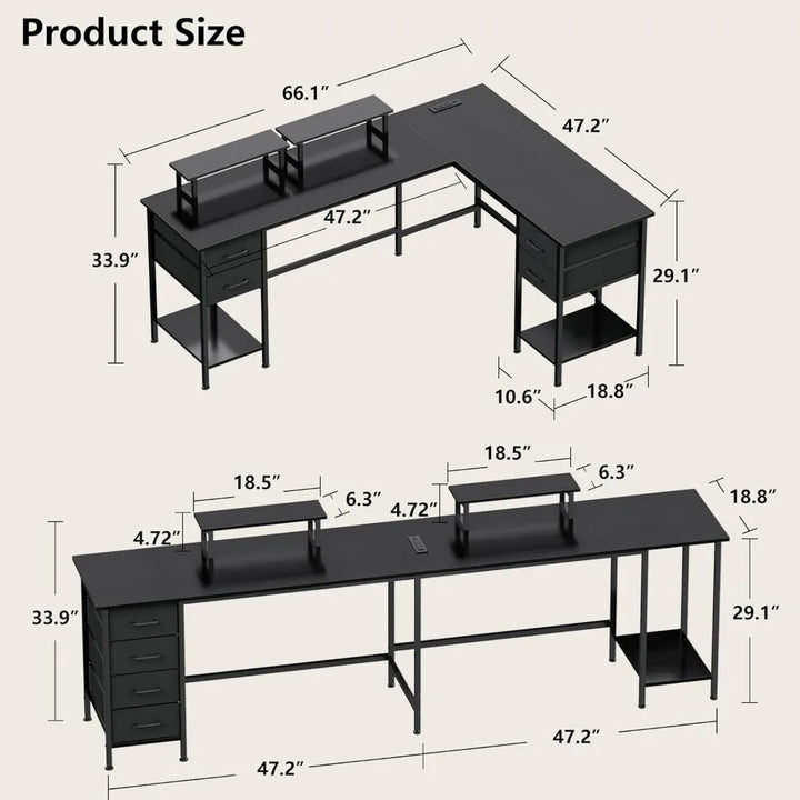 L-Shaped Home Office Desk