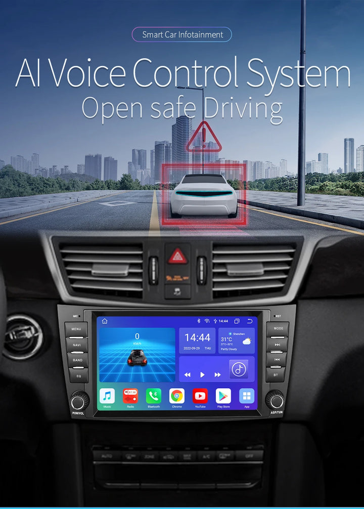 Hizpo 8" Car Radio Stereo For Benz E-Class W211 2002-2009 CLS-CLK-G-Class W463 W209 W219 GPS Navi AI Carplay Multimidia Player