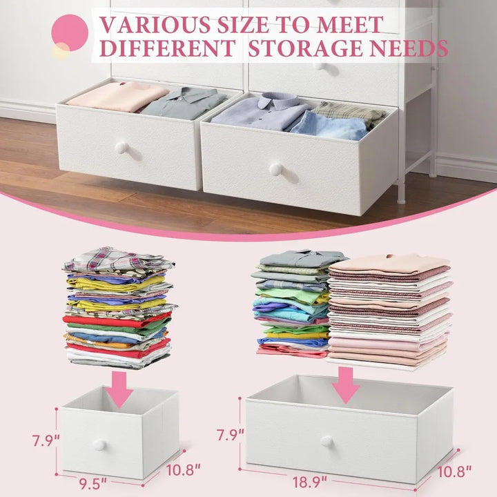 White Dresser with 12 Drawers