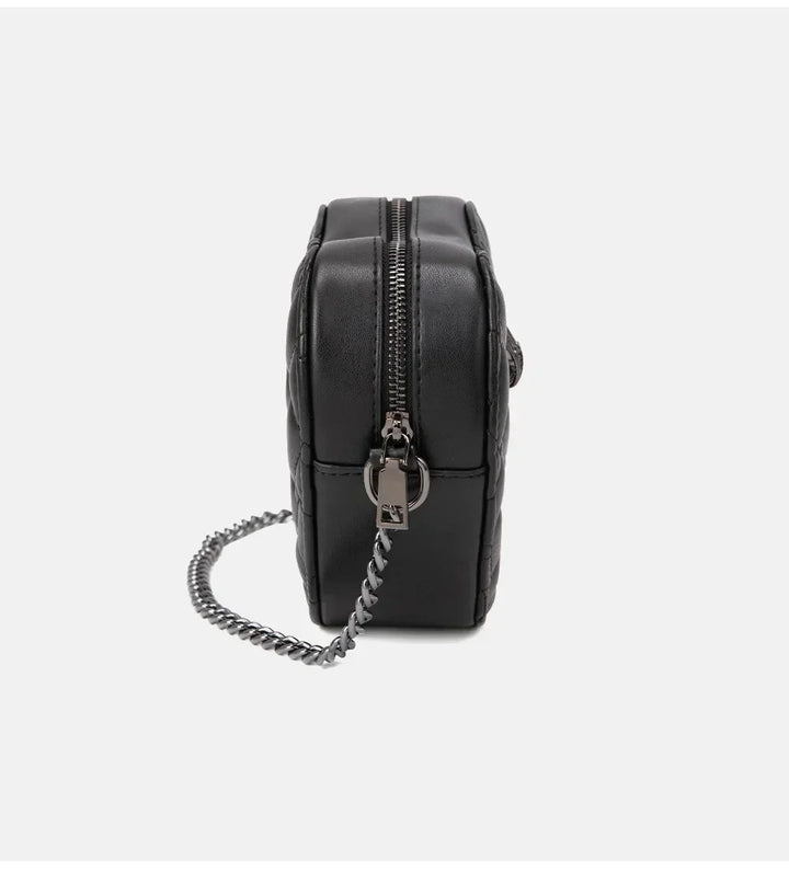 2024 Women's Heart-Shaped Herringbone Crossbody Bag with Eagle and Bird Head Shoulder Bag Chain Purse