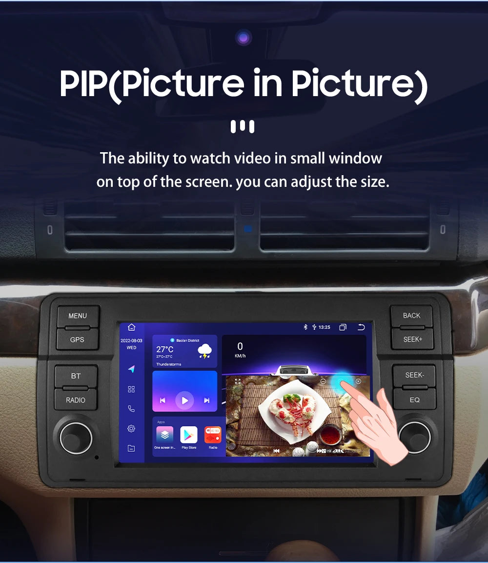 Hizpo 7" AI Voice Autoradio For BMW E46 M3 318/320/325/330/335 Android Auto Radio Carplay 4G DSP Car Multimedia GPS 2din Stereo
