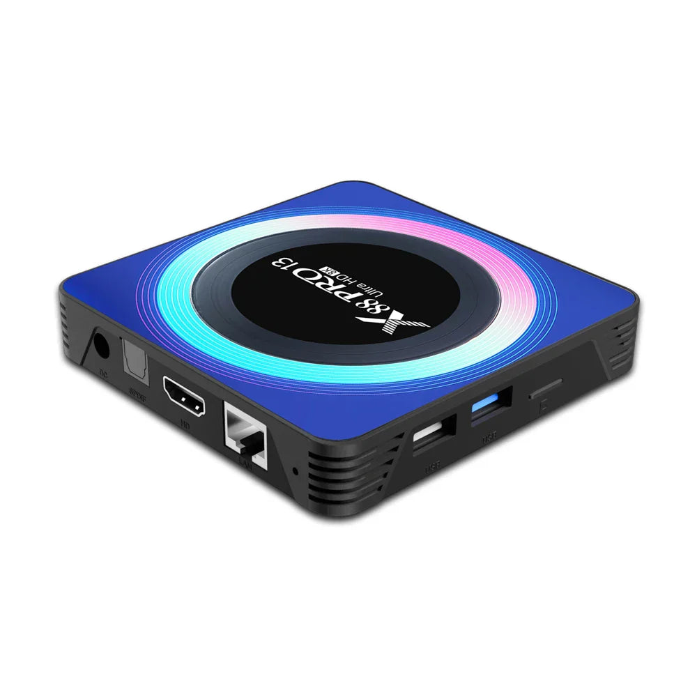 X88 PRO 13 Android 13.0 TV Box Rockchip RK3528 4K 2.4G 5G Wifi 6 64G 32GB 16GB BT5.0 8K Global Media Player