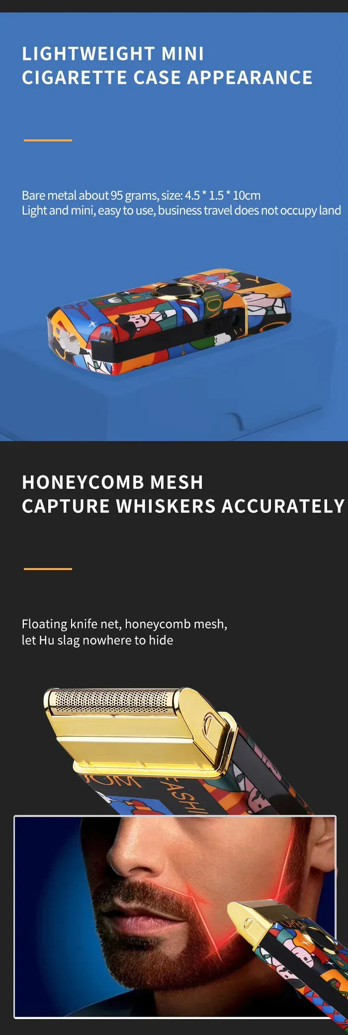 Kemei Rechargeable Graffiti Pattern Electric Hair Clipper Professional Barber Trimmer Man Shaver Km-MAX2092 KM-MAX5090 KM-RS7098