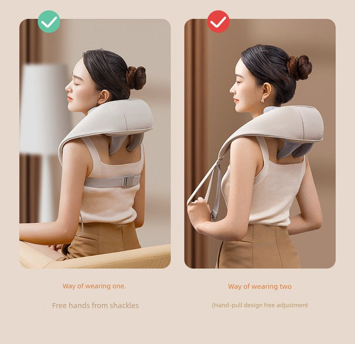Ox Neck Massager Genuine Goods Back Waist Shoulder Spine Neck Kneading Handy Gadget Trapezius Massage Instrument