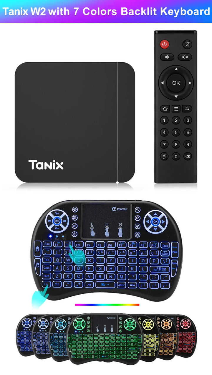 Tanix W2 Smart TV Box Android 11 Amlogic S905W2 4GB 64GB Support AV1 Dual Wifi  Media Player TVBOX Set Top Box 32GB 2GB 16GB