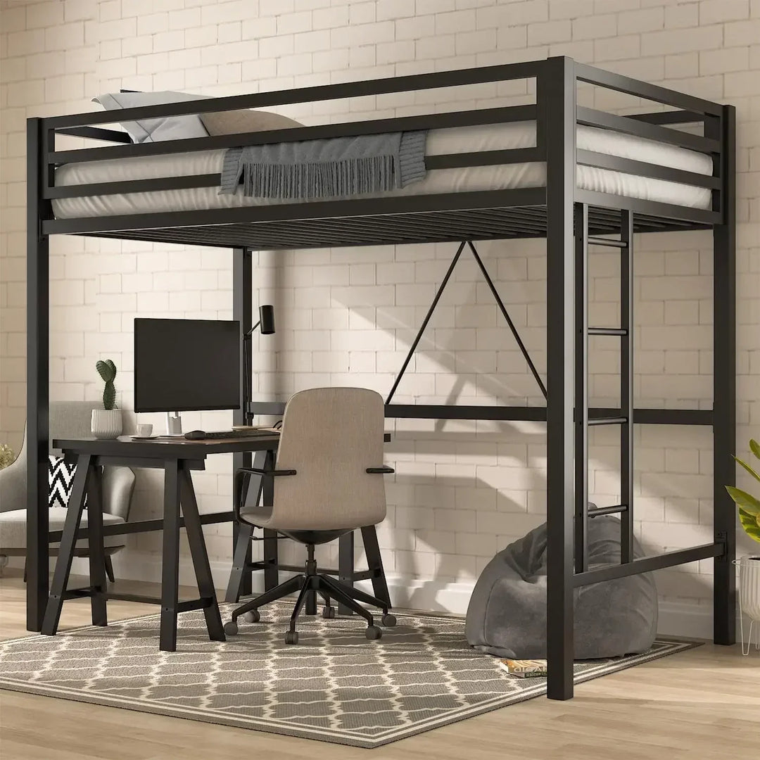 Twin Metal Loft Bed Frame