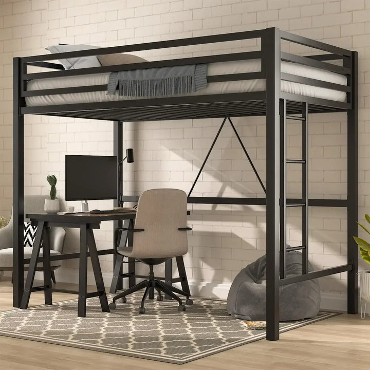 Twin Metal Loft Bed Frame