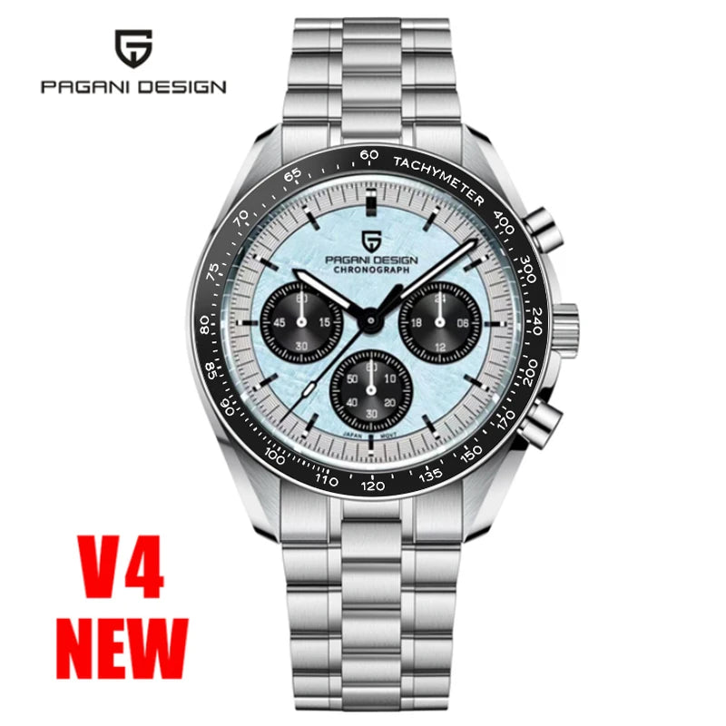 PAGANI DESIGN Moon Mens Watches 2024 Top Brand Luxury Quartz Watch For Men Chronograph Luminous Sapphire Mirror Waterproof Clock