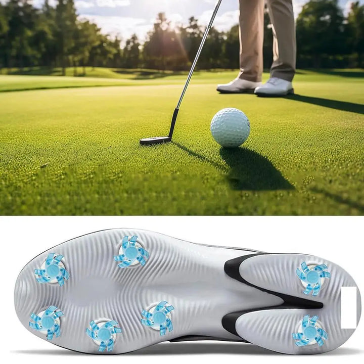 Spikes For Golf Shoes 12 Pieces Anti Slip Golf Shoe Spikes Golf Cleat Quick Twist Golf Spikes Golf Cleats Portable Wrench Screw