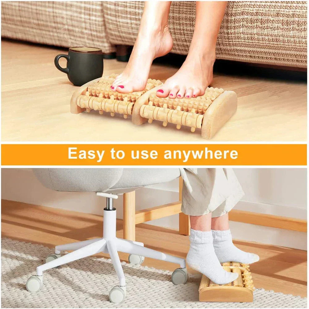 Premium Wooden Foot Roller Massage