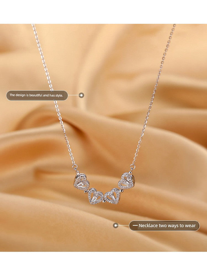 Four-Leaf Clover Genuine Love Necklace Women's Sterling Silver 999