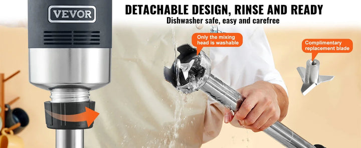 VEVOR Commercial Immersion Blender 500W 12/20inch Heavy Duty Hand Mixer Kitchen Stick Mixer for Soup Smoothie Puree Baby Food