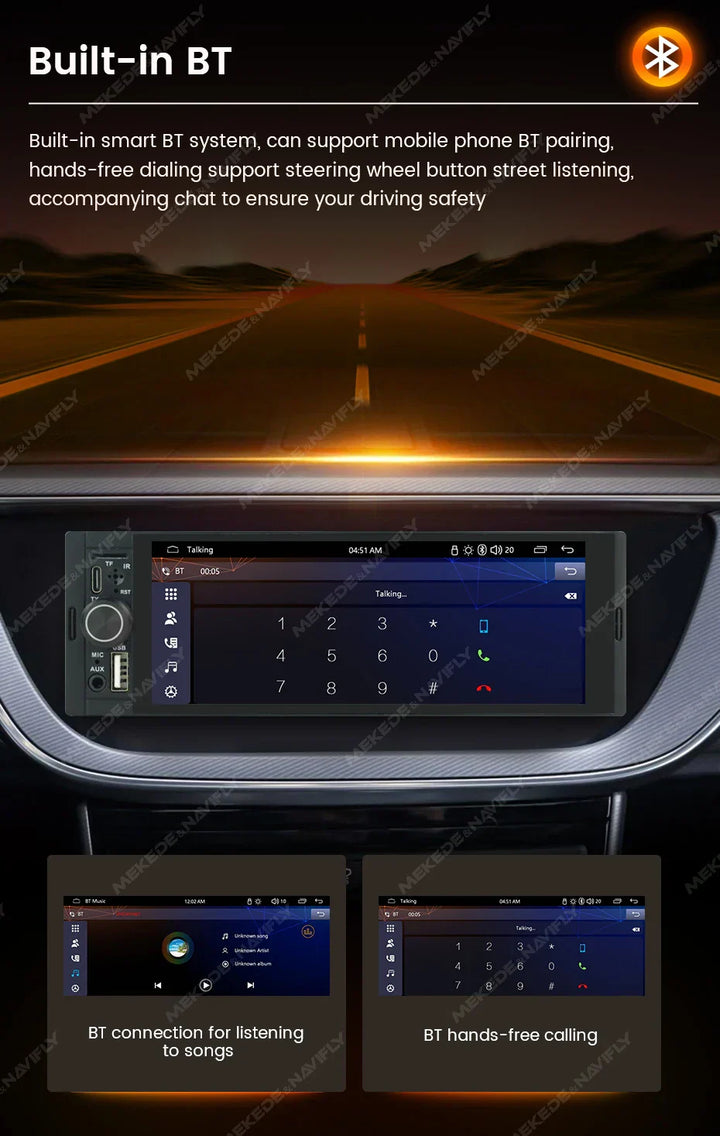 NaviFly 6.86'' 1Din Car Radio Multimedia Player MP5 FM Radio Wireless/Wired Carplay Android Auto Car Stereo 1 din 1280*480