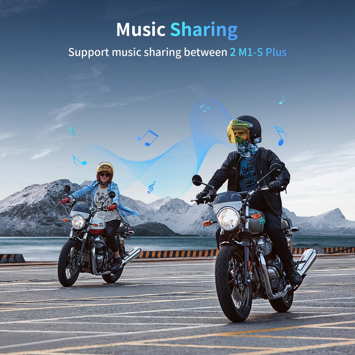 Fodsports M1-S Plus Motorcycle Helmet Intercom Bluetooth Headset,Moto Interphone,8 Riders 2000M,FM Radio,Music Sharing.