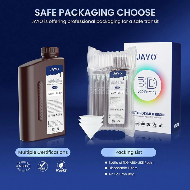 JAYO 3D Printer Resin14K Standard 1KG 405nm Liquid Rapid UV Curing For LCD Photopolymer Resin 3D Printing Material Fast delivery