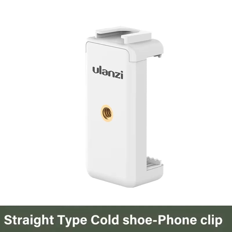 Ulanzi ST-07 Phone Holder Clamp Clip With Cold Shoe Mount Extend Mic Video Light 1/4'' Tripod Monopod Base Mount for Smartphone