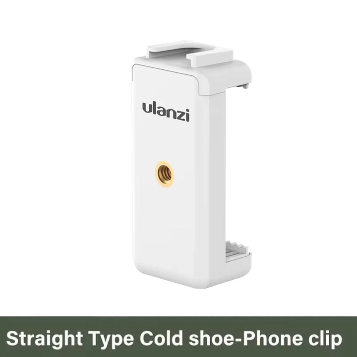Ulanzi ST-07 Phone Holder Clamp Clip With Cold Shoe Mount Extend Mic Video Light 1/4'' Tripod Monopod Base Mount for Smartphone