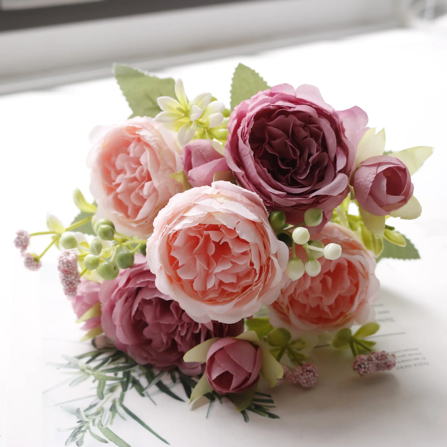 Artificial Peony Rose Bouquet