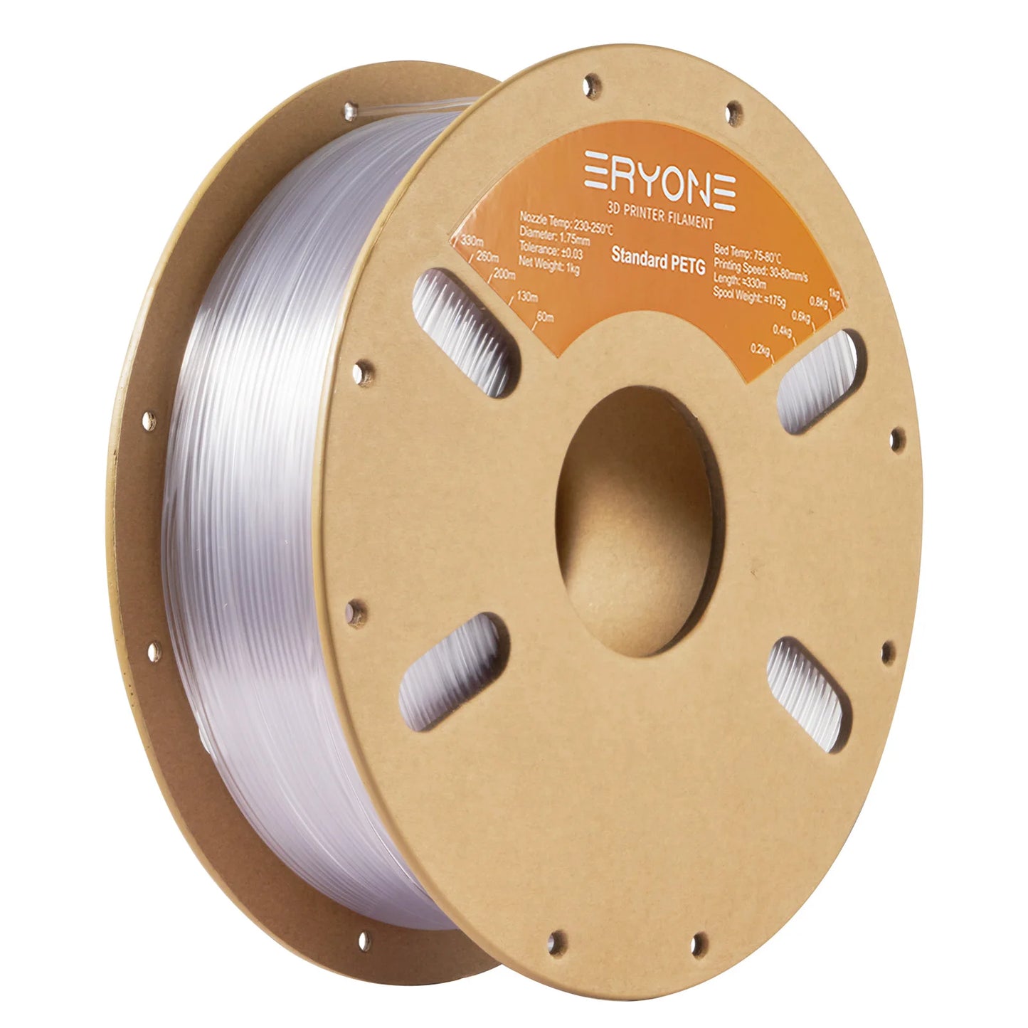 ERYONE PETG Filament 1kg 1.75mm ±0.03mm For 3D Printer,1KG (2.2LBS) 3D Printing Fast Shipping