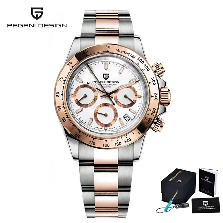 PAGANI DESIGN New 2024 Quartz Men's Watches Business Watch Mens Watches Top Brand Luxury Watch Men Chronograph VK63 Waterproof
