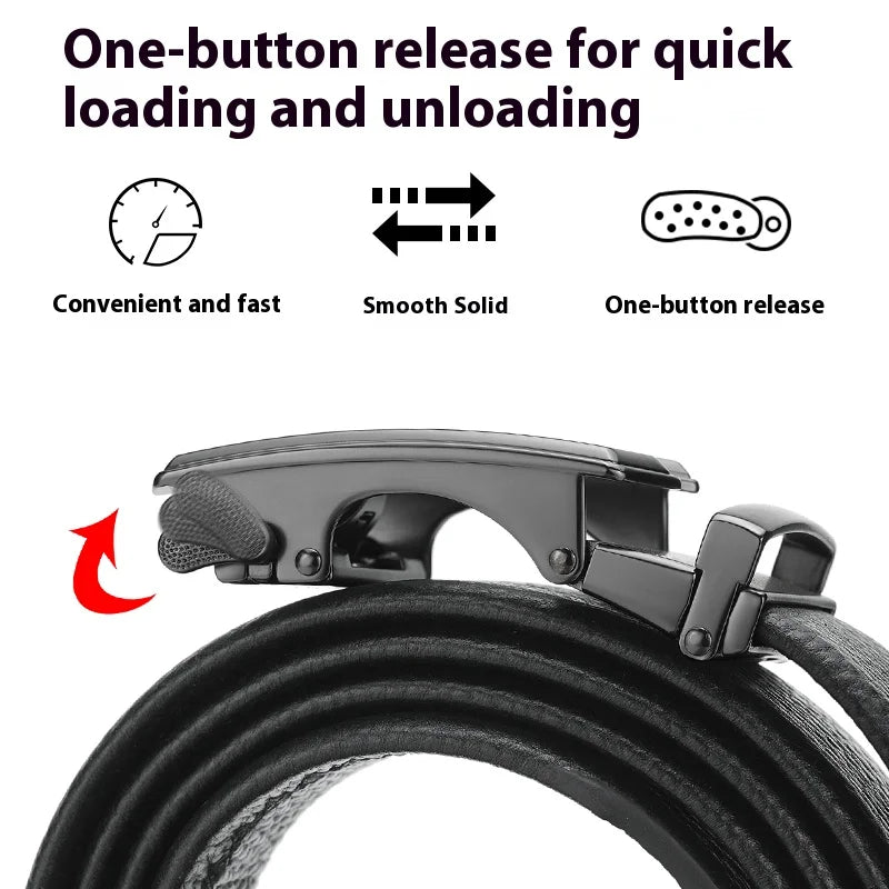 Luxury belts for men Genuine leather belts Alloy buckle automatic belt Men's fashion designer belts Jeans waistband
