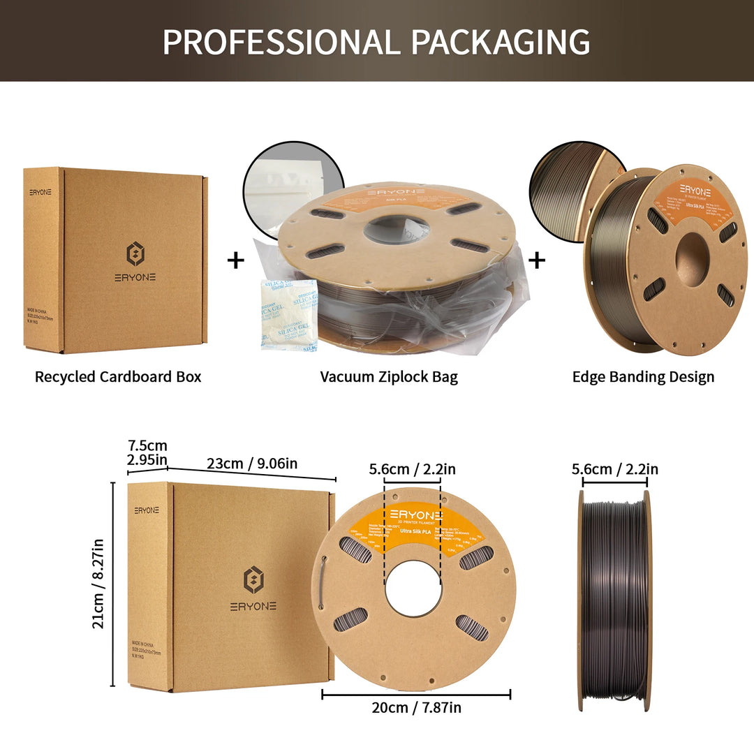 Eryone Promotion Ultra SILK PLA Filament 3D Printing New Arrival 1.75mm 1Kg For 3D Printer High Quality Fast delivery