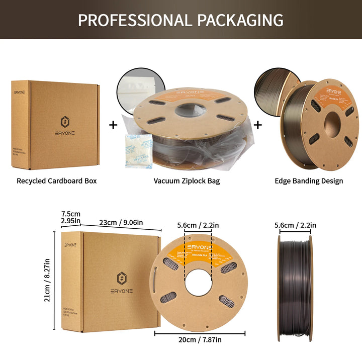 Eryone Promotion Ultra SILK PLA Filament 3D Printing New Arrival 1.75mm 1Kg For 3D Printer High Quality Fast delivery