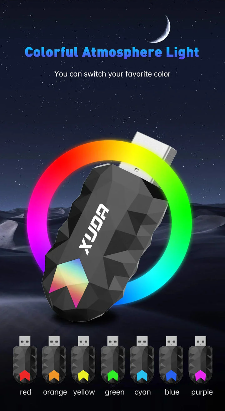 XUDA 2in1 Wireless CarPlay AI Mini Box Android Auto Box Plug&Play Automatic Connection Compatible with 99% of Cars For Car Radio