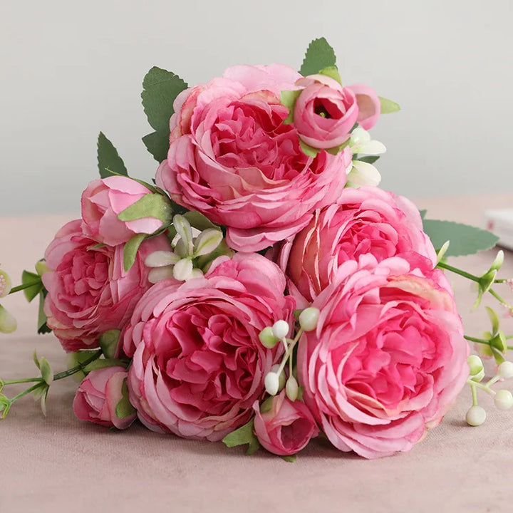 Artificial Peony Rose Bouquet