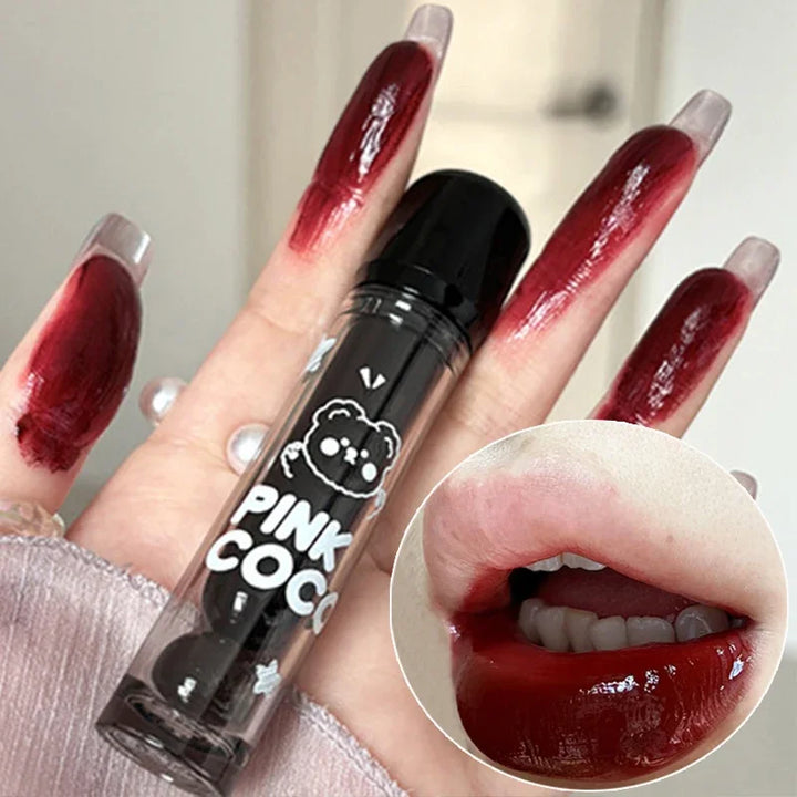 Dark Red Brown Mirror Lip Glaze