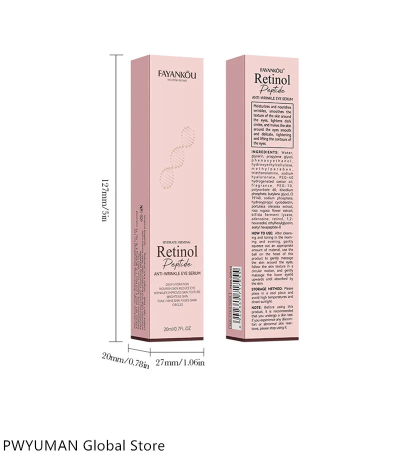 Retinol Anti Wrinkle Eye Serum Peptide Remove Dark Circles Eye Bags Puffiness Cream Moisturizing Repairing Korean Skincare New