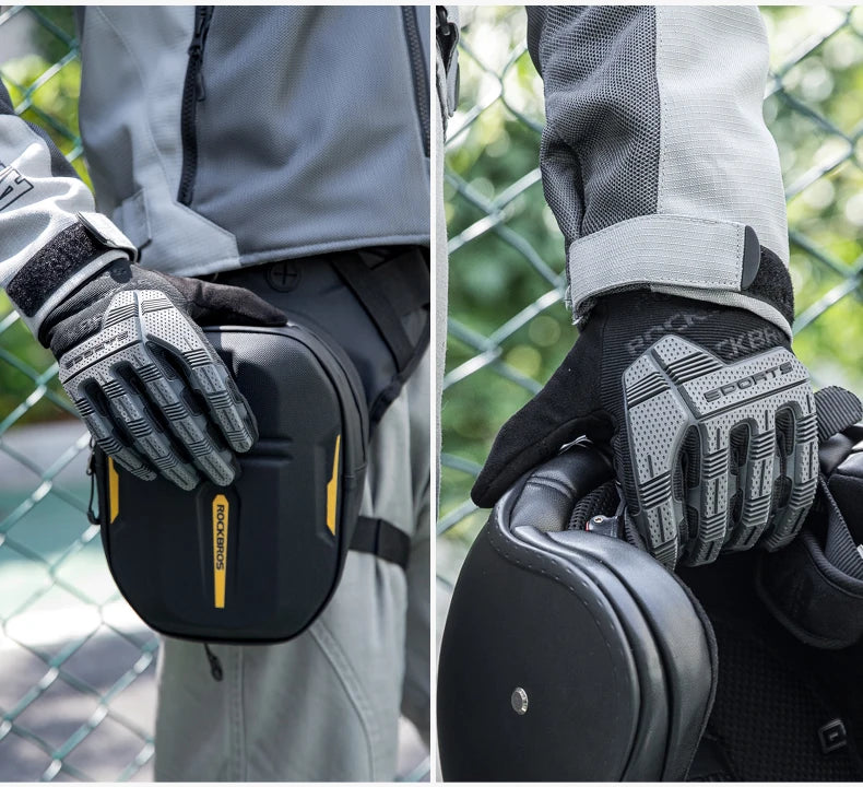 ROCKBROS Cycling Gloves Tactical Gloves SBR Thickened Pad Shockproof Breathable GEL Bike Motorcycle Winter Warmer Full Finger