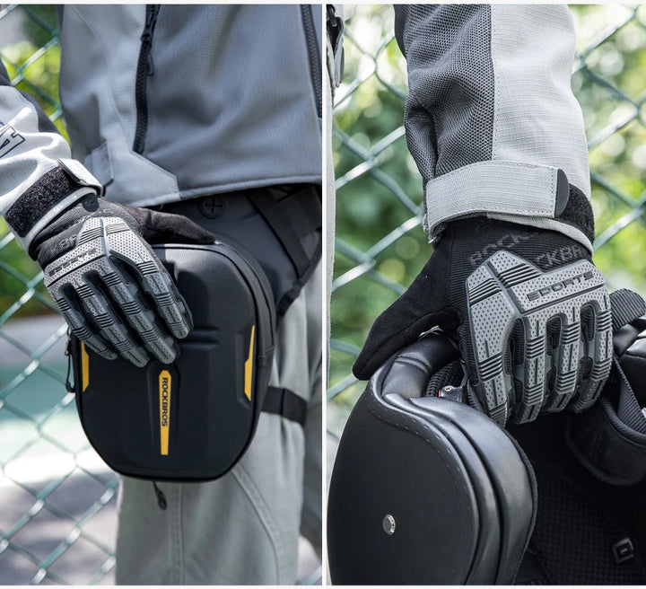 ROCKBROS Cycling Gloves Tactical Gloves SBR Thickened Pad Shockproof Breathable GEL Bike Motorcycle Winter Warmer Full Finger