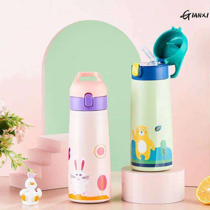 GIANXI Kids Stainless Steel Straw Bottle