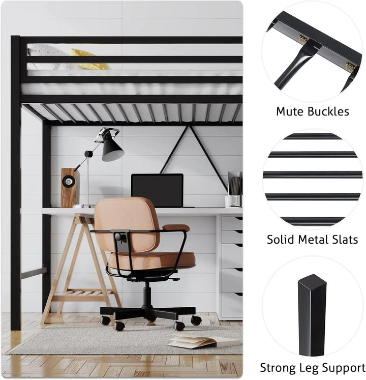 Twin Loft Bed with Desk