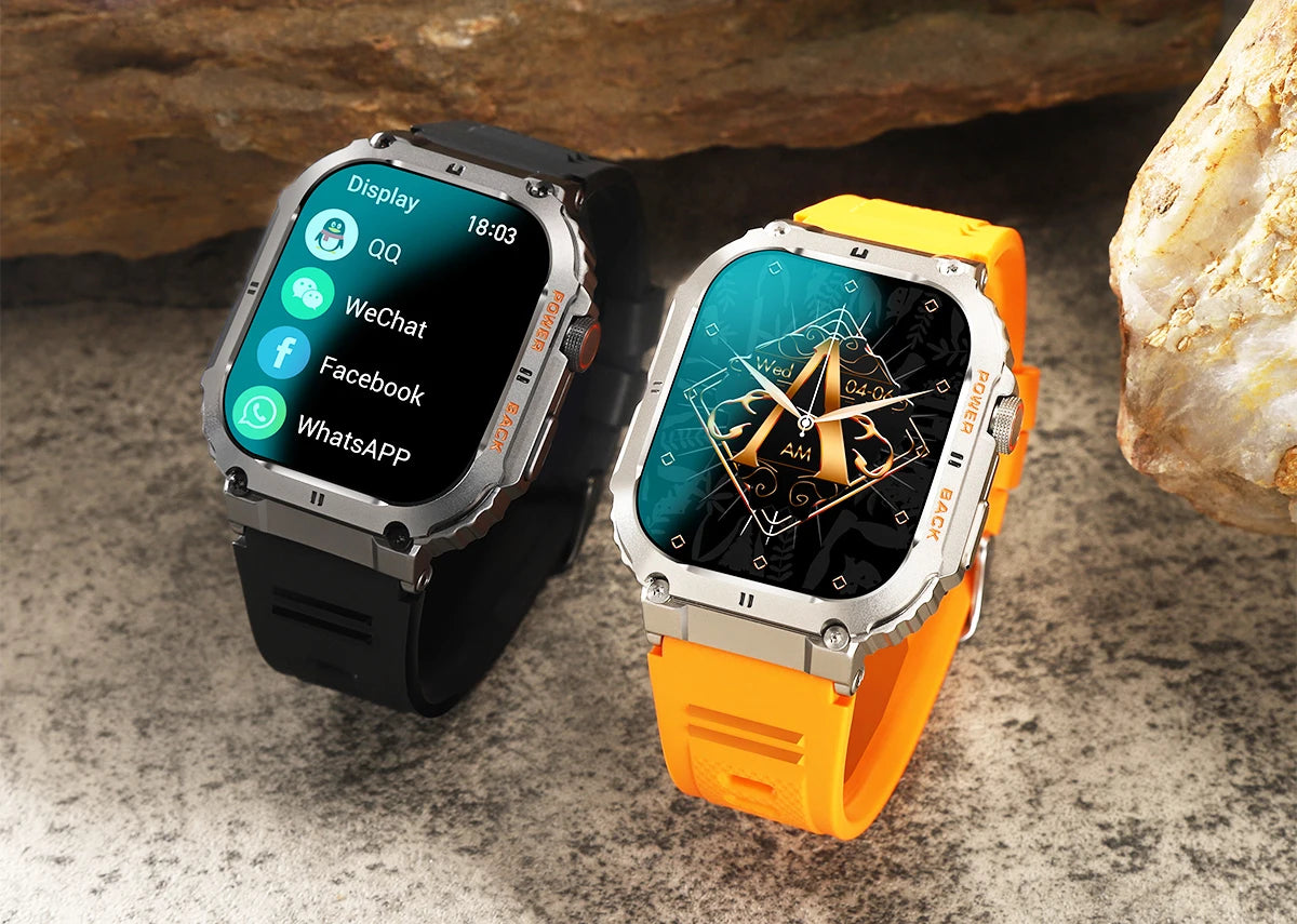 LIGE 1.96”Bluetooth Call Smart Watch Men 400mAh Waterproof Sport Fitness Tracker health monitor Smartwatch for Android IOS Phone
