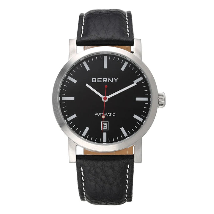 BERNY Watch for Men Mechanical Automatic Watches Seagull Luxury Brand Male Clock Water Resistant Swiss Railway Men's Wristwatch