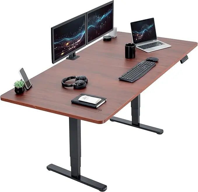 Electric 71"x36" Rustic Sit-Stand Desk