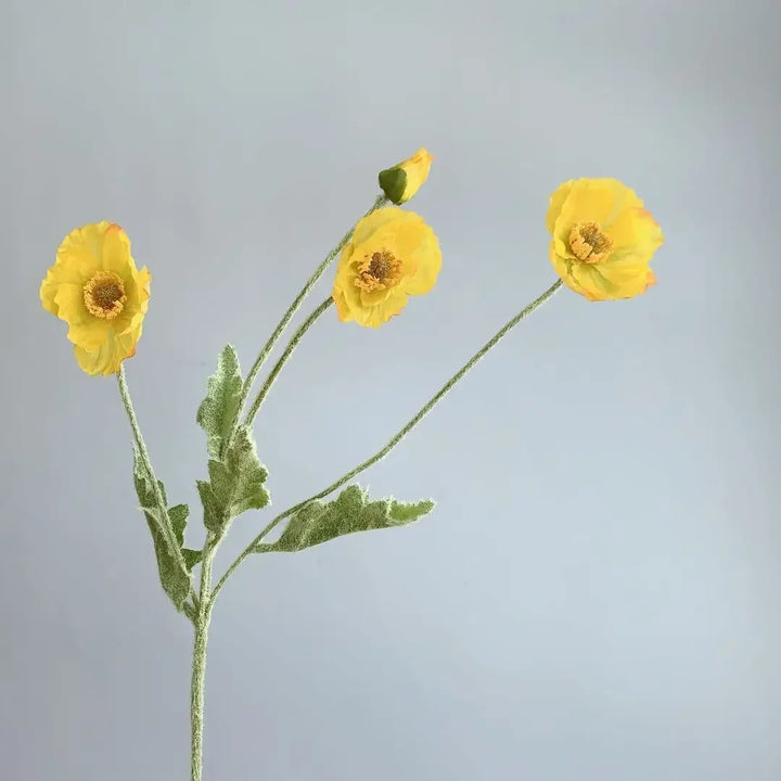 Artificial Silk Poppy Flowers Bouquet