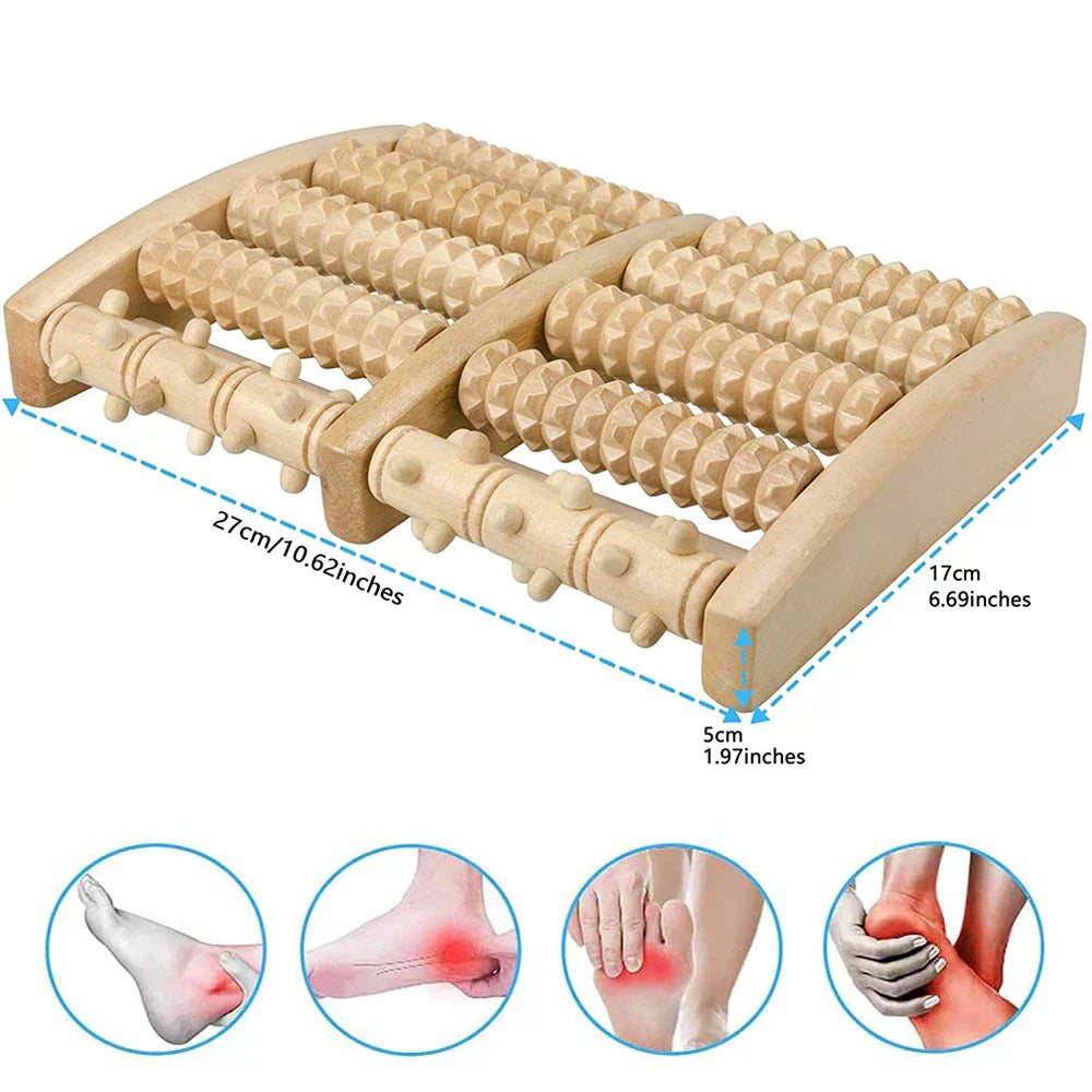 Premium Wooden Foot Roller Massage