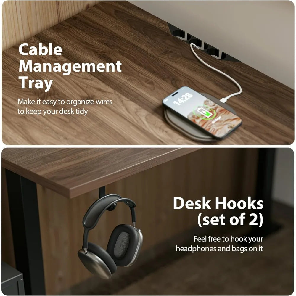 L-Shaped Adjustable Height Standing Desk