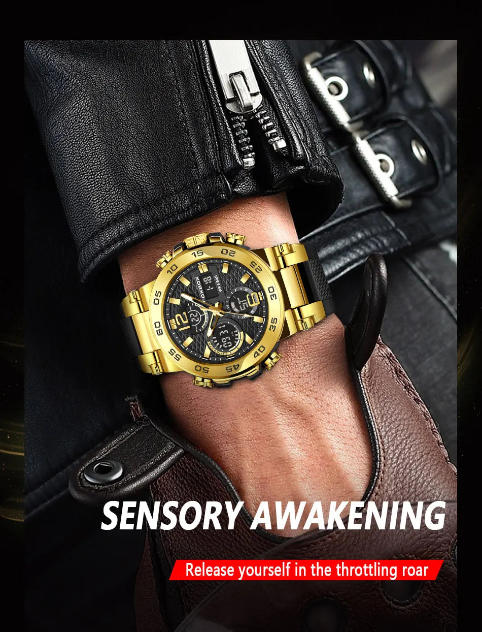 LIGE Luxury LED Display Men Wristwatches Fashion Luminous Sport Man Watch Waterproof Calendar Quartz Watch Mens Montres Hommes
