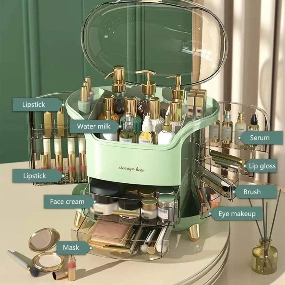 Transparent Desktop Makeup Organizer