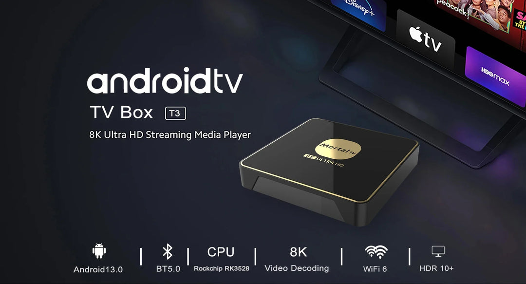 Smart TV Box Android13 CPU Rockchip3528 Google Assistant Wifi6 Transmission 64GB128GB  Bluetooth Chromecast  Multi Language