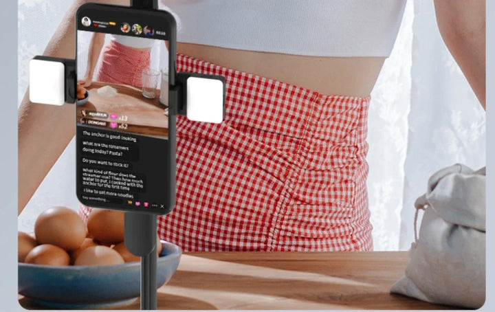 FANGTUOSI 1750mm Wireless Selfie Stick Tripod Stand Foldable Monopod With Led Light For Smartphones Balance Steady Shooting Live