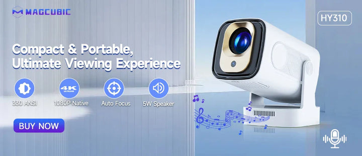 Magcubic Projector HY300 Pro 4K Android 11 Dual Wifi6 260ANSI Allwinner H713 BT5.0 1080P 1280*720P Home Cinema Outdoor Projetor