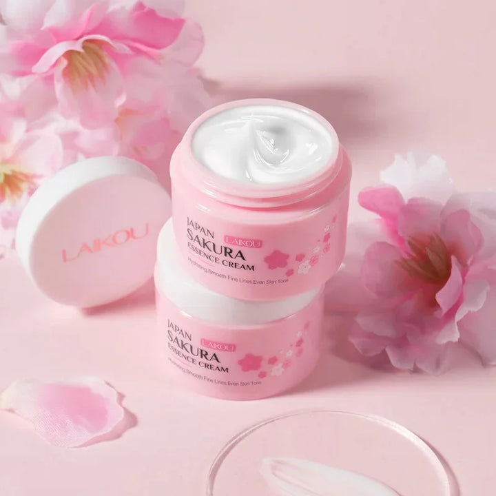 Japan Sakura Wrinkle Remover Face Serum Cream Anti-Aging Fade Fine Lines Lift Firming Vitamin C Whitening Rejuvenation Skin Care