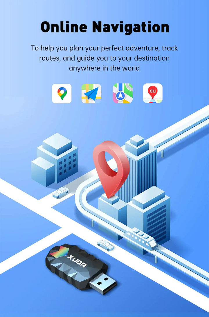 XUDA 2in1 Wireless CarPlay AI Mini Box Android Auto Box Plug&Play Automatic Connection Compatible with 99% of Cars For Car Radio