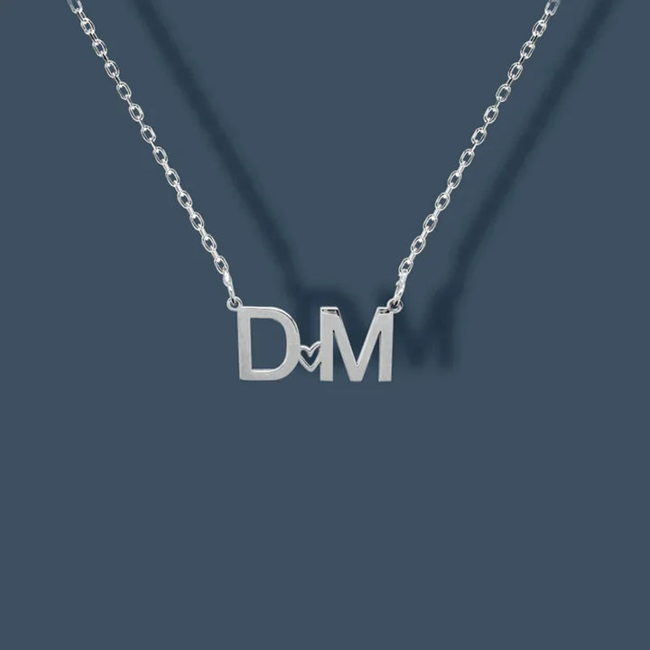 Custom Gold Color Double Initials Necklaces For Women Girl Gifts Personalized Letters Pendant Necklace Stainless Steel Jewelry