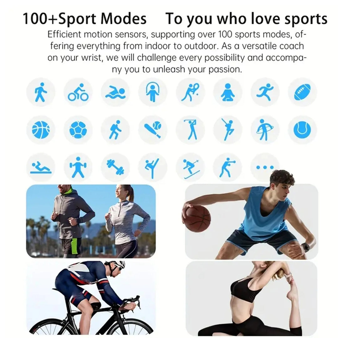 Smart watch, wireless calling/dial, multi-Sport mode, calling reminder and rejection, SMS reminder, for iPhone/Andriod